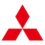 Mitsubishi logo, symbool van toonaangevende airconditioning technologie gebruikt door Esveld Installatie.
