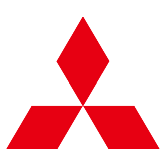 "Mitsubishi logo, symbool van toonaangevende airconditioning technologie gebruikt door Esveld Installatie."