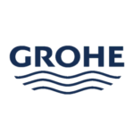 Grohe logo, representeert de kwaliteit van sanitaire producten geleverd door Esveld Installatie.