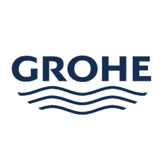 "Grohe logo, representeert de kwaliteit van sanitaire producten geleverd door Esveld Installatie."