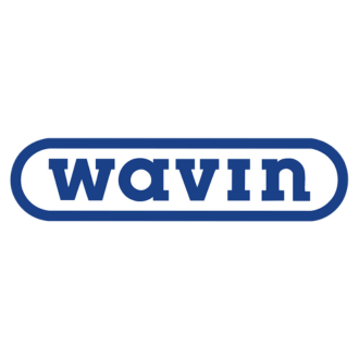 "Wavin logo, symboliseert kwaliteitspijpleiding- en waterbeheersystemen aangeboden door Esveld Installatie."