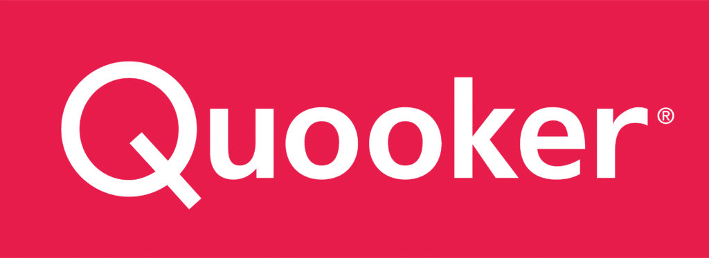"Logo van Quooker, het innovatieve merk bekend om zijn kokend-en bruiswaterkranen."